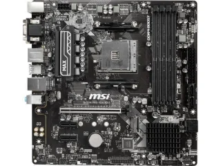 MSI B450M PRO-VDH MAX Micro-ATX Motherboard – AMD B450 AM4, 4x DIMM DDR4 up to 3466 (OC), 1x PCIe 3.0 x16 & 2x PCIe 2.0 x1, Turbo M.2 & 4x SATA III Storage, Realtek Gigabit LAN, HDMI/DVI-D/VGA, USB 3.2 Gen1 & USB 2.0, Audio Boost 7.1-Ch HD Audio, Core Boost & DDR4 Boost