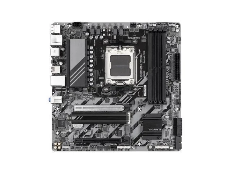 Gigabyte B850M DS3H AMD B850 Micro-ATX Motherboard – AM5 Socket for Ryzen 7000/8000/9000, DDR5 up to 8200 MHz (OC), Dual M.2 (PCIe 5.0 & PCIe 4.0), PCIe 5.0 x16 & PCIe 3.0 x16, 2.5 Gb LAN, USB 3.2 Gen2 Type-C & Type-A, HDMI 2.1, DisplayPort, Realtek ALC897 7.1 Audio - Featured Image