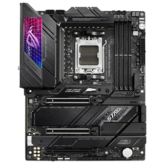 ASUS ROG STRIX X670E-E GAMING WIFI ATX Motherboard – AMD X670E Chipset, AM5 Socket for Ryzen 7000/8000 Series, DDR5 Memory Support, 4x PCIe 5.0/4.0 M.2 Slots, Dual PCIe 5.0 x16, Wi-Fi 6E & Intel 2.5 Gb Ethernet, USB 3.2 Gen 2x2 Type-C, SupremeFX Audio, Aura Sync RGB