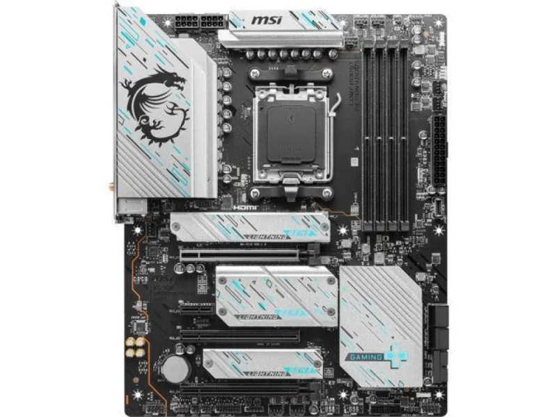 MSI X670E GAMING PLUS WIFI AMD X670E ATX Motherboard AM5 Socket for Ryzen 7000/8000/9000 CPUs, 4x DDR5-7800+ (OC) DIMMs, PCIe 5.0 & PCIe 4.0 M.2, Wi-Fi 6E & Bluetooth 5.3, Realtek 2.5Gb LAN, HDMI 2.1/DP 1.4, USB 3.2 Gen2x2 Type-C, Audio Boost & Extended Heatsinks – High-Performance Gaming Board - Featured Image