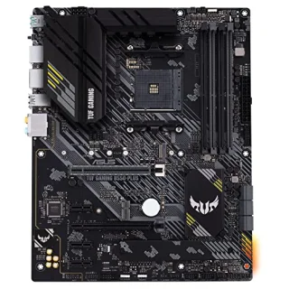 ASUS TUF GAMING B550-PLUS AMD B550 ATX Motherboard – AM4 Socket for Ryzen 5000/4000/3000 CPUs, Dual PCIe 4.0/3.0 x16, 2x M.2 & 6x SATA 6Gb/s Storage, DDR4 Dual-Channel, 2.5Gb LAN, HDMI & DisplayPort, USB 3.2 Gen 2 Type-A & Type-C, Aura Sync RGB, Realtek S1200A Audio