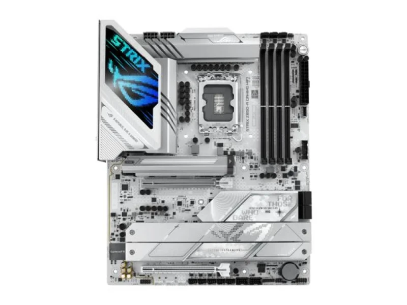 ASUS ROG STRIX Z890-A GAMING WIFI Intel Z890 ATX Motherboard – LGA1851 Socket for Intel Core Ultra CPUs, DDR5 Dual-Channel up to 9066+ MT/s (4 DIMM, 192 GB), 5x M.2 & SATA3 Storage, PCIe 5.0 x16 & PCIe 4.0 x16, Wi-Fi 7 & Bluetooth 5.4, 2.5Gb LAN, 2x Thunderbolt 4, USB-C & USB3.2 Gen2 I/O, SupremeFX 7.1 Audio - Featured Image