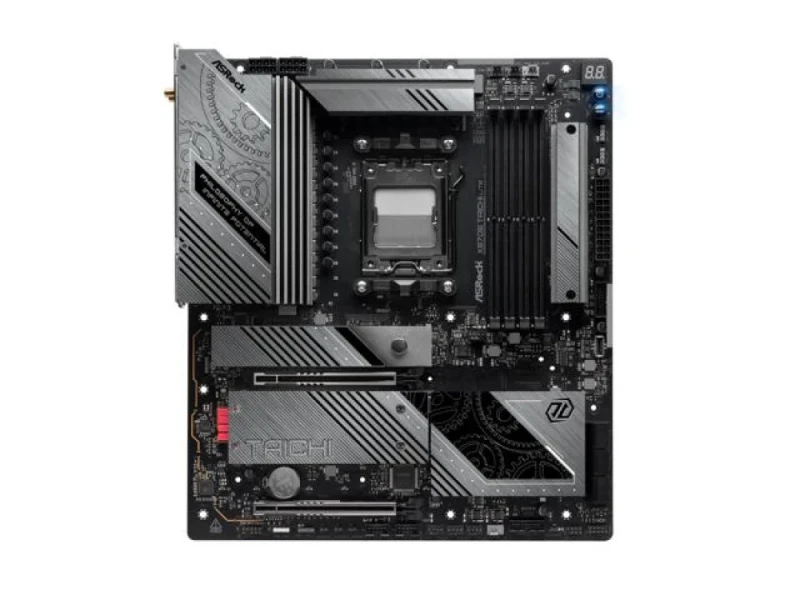 ASRock X870E Taichi Lite AMD AM5 E-ATX Motherboard, AMD X870E Chipset, Socket AM5 Support for Ryzen 7000/8000/9000 CPUs, 4x DDR5 Slots up to 8200+ MHz, 4x M.2 (PCIe Gen5/Gen4), Wi-Fi 7 & Bluetooth 5.4, 5GbE LAN, HDMI 2.1, 2x USB4, Realtek ALC4082 Audio, EATX Gaming/Workstation Board - Featured Image
