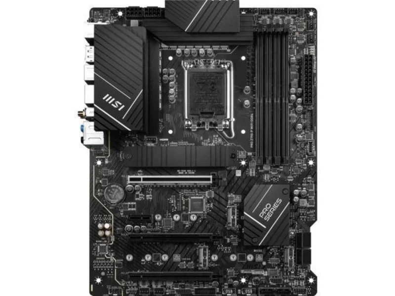 MSI PRO Z790-P WIFI DDR4 ATX Motherboard – Intel Z790 Chipset, LGA 1700 for 12th/13th/14th Gen CPUs, 4x DDR4 up to 5333+ MHz (OC), PCIe 5.0 & PCIe 4.0, 4x M.2 Slots, 2.5 Gb LAN & Wi-Fi 6E, HDMI 2.1 & DisplayPort, USB 3.2 Gen2x2 Type-C, Realtek ALC897 Audio – Professional Series - Featured Image