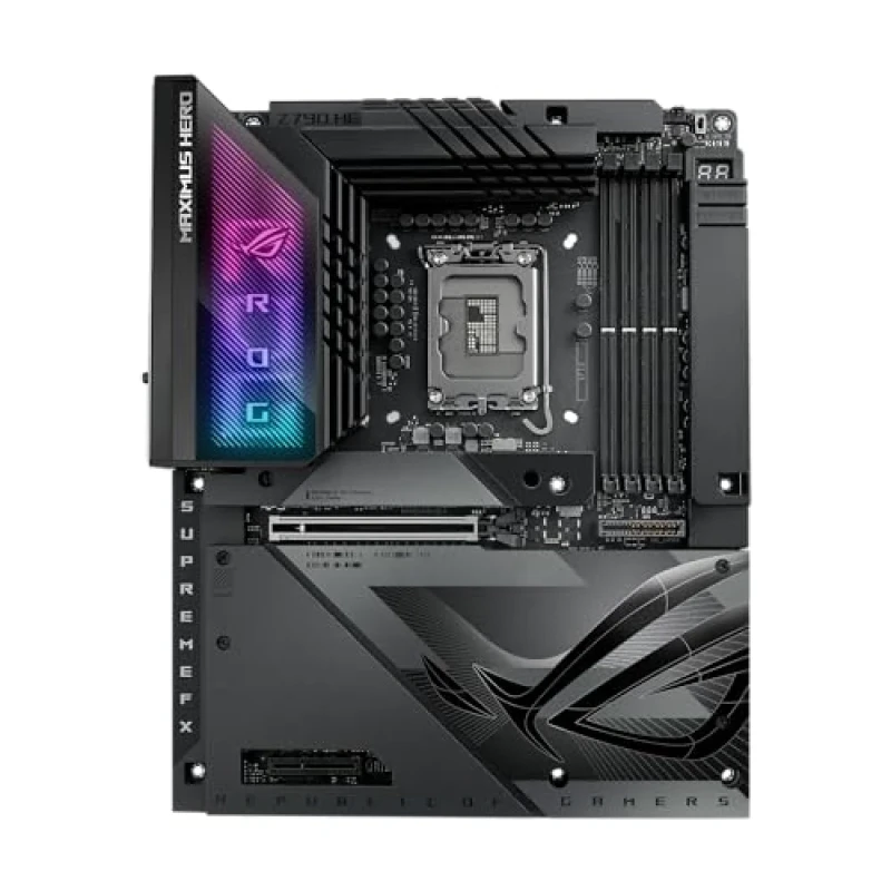 ASUS ROG MAXIMUS Z790 HERO BTF ATX Motherboard – Intel Z790 Chipset, LGA1700 for 14th/13th/12th Gen Core CPUs, 4x DDR5 (up to 192 GB, AEMP II & DIMM Flex), Hidden-Connector BTF Design, PCIe 5.0 x16 & Five M.2 Slots, Wi-Fi 7 & Bluetooth 5.4, Dual Thunderbolt™ 4, 2.5 Gb LAN, SupremeFX Audio – Premium Gaming Board - Featured Image