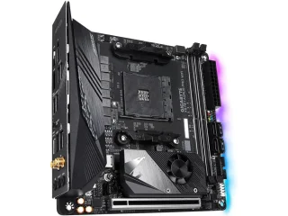 GIGABYTE X570 I AORUS PRO WIFI AMD X570 Mini-ITX Motherboard – AM4 Socket for Ryzen 3000/5000 Series, DDR4 Dual Channel, Dual PCIe 4.0 M.2 & SATA3, Intel Wi-Fi 6 (802.11ax) & Bluetooth 5.0, Intel Gigabit LAN, USB 3.2 Gen2 Type-C & USB 3.0, HDMI & DisplayPort