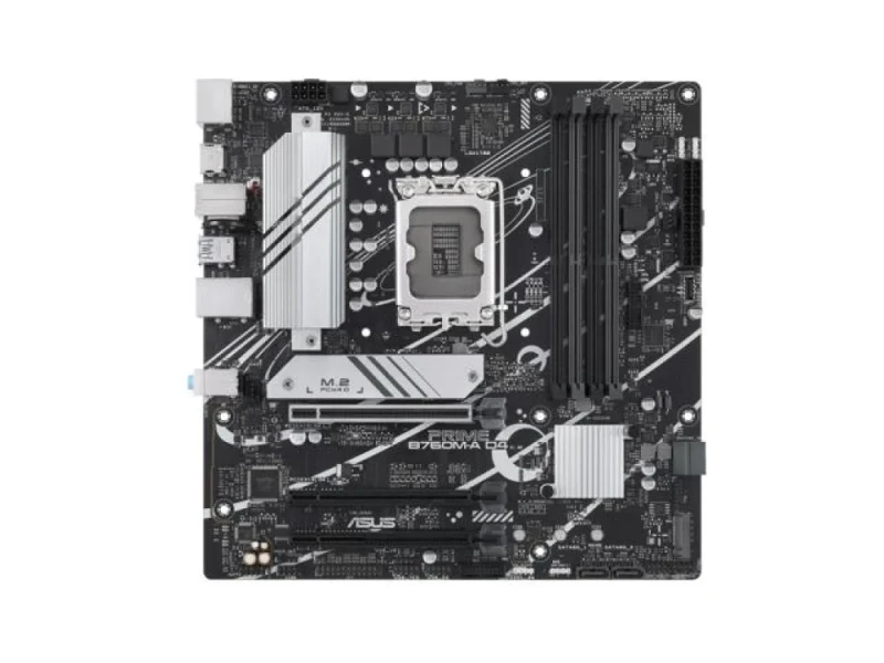 ASUS PRIME B760M-A D4 Intel B760 Micro-ATX Motherboard – LGA1700 for 12th/13th/14th Gen Core CPUs, DDR4 Dual-Channel up to 5333 OC, PCIe 4.0 x16 & Dual M.2, Realtek 2.5Gb LAN, USB 3.2 Gen2 & Gen1, HDMI 2.1 & DisplayPort, 4x SATA III, RGB Headers - Featured Image