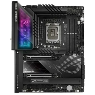 ASUS ROG MAXIMUS Z790 HERO ATX Gaming Motherboard – Intel Z790 Chipset, LGA1700 Socket, DDR5 Memory Support, 20+1 Power Stages, 5x M.2 Slots (PCIe 5.0/4.0), Wi-Fi 6E, Dual Thunderbolt 4, USB 3.2 Gen 2x2, 2.5Gb LAN, Aura Sync RGB – High-Performance ROG Series