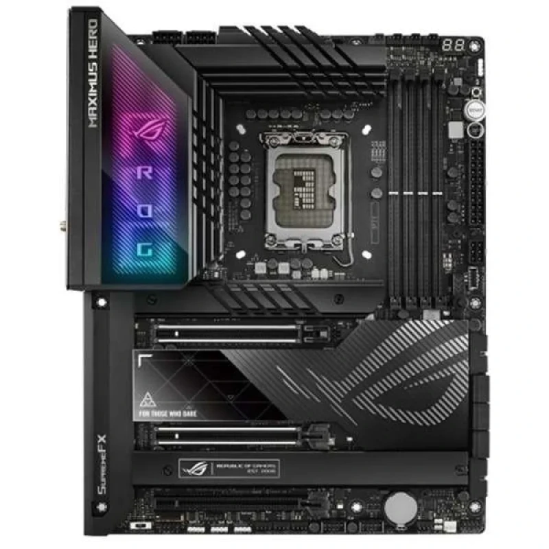 ASUS ROG MAXIMUS Z790 HERO ATX Gaming Motherboard – Intel Z790 Chipset, LGA1700 Socket, DDR5 Memory Support, 20+1 Power Stages, 5x M.2 Slots (PCIe 5.0/4.0), Wi-Fi 6E, Dual Thunderbolt 4, USB 3.2 Gen 2x2, 2.5Gb LAN, Aura Sync RGB – High-Performance ROG Series - Featured Image