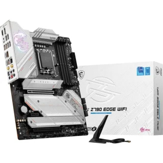 MSI MPG Z790 EDGE WIFI ATX Motherboard – Intel Z790 Chipset, LGA1700 Socket, DDR5 up to 7200+ MHz, PCIe 5.0 x16 & 5x M.2 Slots, Intel Wi-Fi 6E & Bluetooth 5.3, 2.5G LAN, USB-C 20Gbps & Gen2x2, Steel Armor & Pre-Installed I/O Shield for Gaming/Content Creation