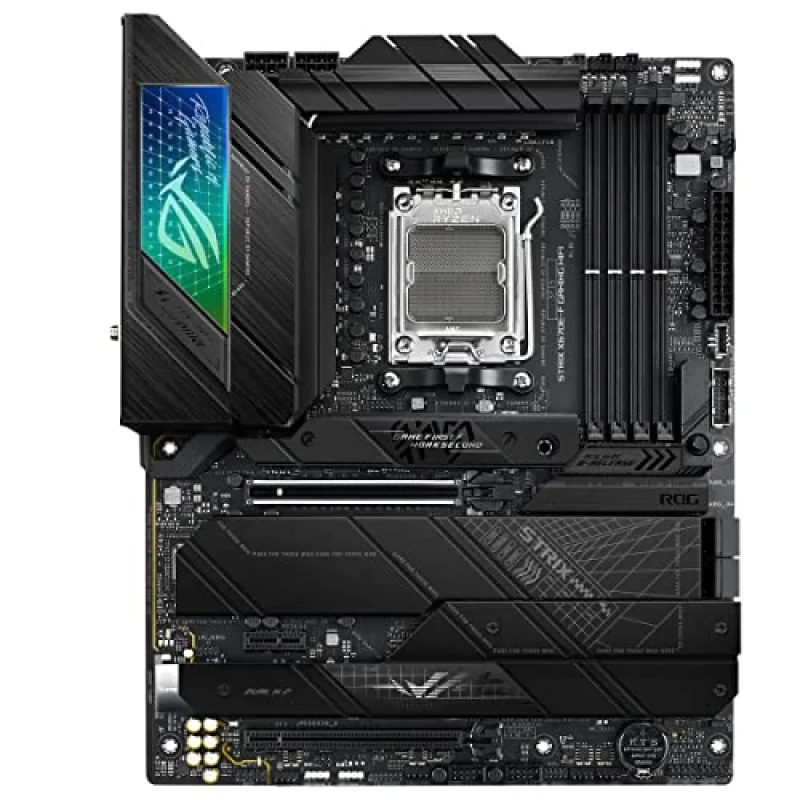 ASUS ROG STRIX X670E-F GAMING WIFI ATX Motherboard – AMD X670 Chipset for AM5 Ryzen 7000, DDR5 Memory Support, PCIe 5.0 x16 & 4x M.2 Slots, Wi-Fi 6E & Intel 2.5G LAN, USB 3.2 Gen2x2 Type-C, SupremeFX ALC4080 Audio, Aura Sync RGB & Advanced AI/Overclocking Features for Gaming/Creator Builds - Featured Image