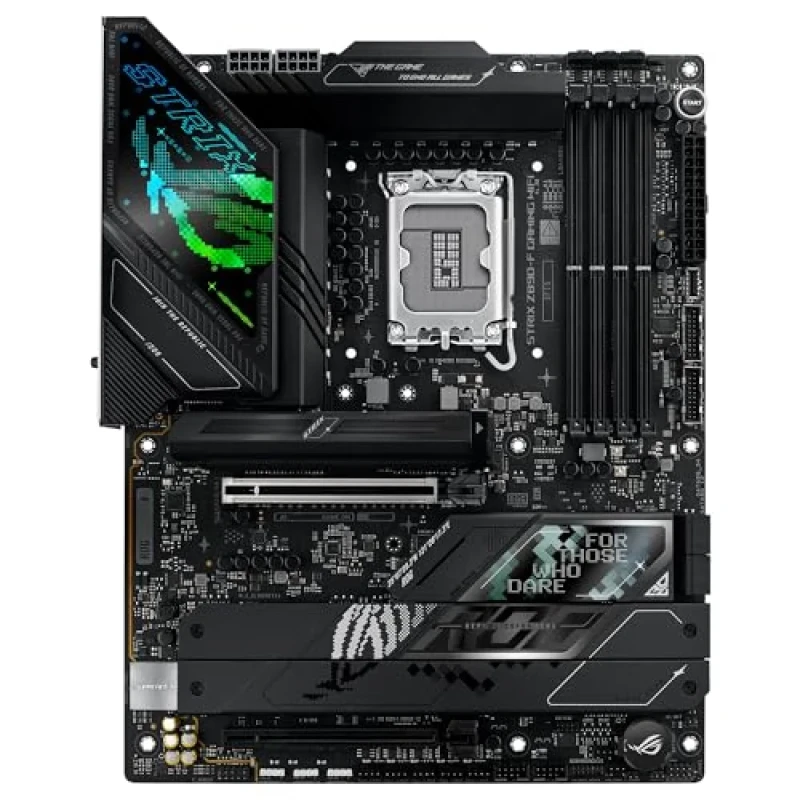 ASUS ROG STRIX Z890-F GAMING WIFI Intel Z890 ATX Motherboard – LGA 1851 for Intel Core Ultra, DDR5 8600+ Support, Wi-Fi 7 & Bluetooth 5.4, 5x M.2 Slots, PCIe 5.0 x16 & Thunderbolt 4, Intel 2.5 Gb Ethernet, USB 10 Gbps Type-C, SupremeFX 7.1 Audio, Aura Sync RGB – Next-Gen Gaming/AI PC - Featured Image
