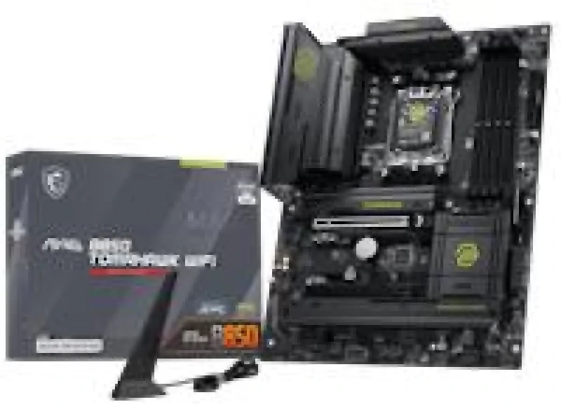 MSI MAG B850 TOMAHAWK WIFI AMD B850 ATX Motherboard – AM5 Socket, Supports AMD Ryzen™ 9000/8000/7000 Series, DDR5-8200+ Dual-Channel Memory, PCIe 5.0 x16, Triple M.2 (Gen5 & Gen4), Wi-Fi 7 & 5 Gb LAN, Realtek ALC4080 Audio, USB 20 Gbps Type-C, Extended Heatsink Gaming Board - Featured Image