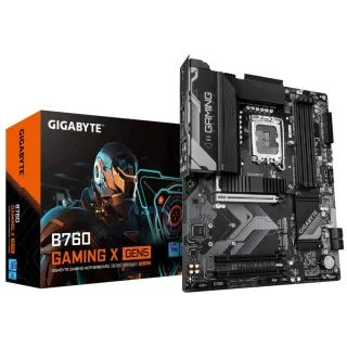 GIGABYTE B760 GAMING X GEN5 Intel B760 ATX Motherboard – LGA1700 Socket for 14th/13th/12th Gen Intel Core, DDR5-5600+ Dual-Channel, 3x PCIe 4.0 M.2 & 2.5 GbE LAN, PCIe 5.0 x16 GPU Slot, USB 3.2 Gen2 & Gen1 Ports, HDMI 2.1 & DisplayPort, Realtek 7.1 Audio, Advanced VRM Thermal Armor