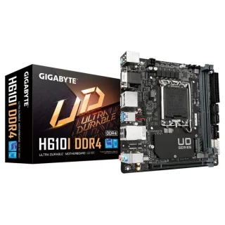 Gigabyte H610I DDR4 Mini-ITX Motherboard – Intel H610 Express LGA1700 Socket, DDR4 up to 3200 MHz, 1x PCIe x16, 1x M.2 PCIe 3.0, 4x SATA 6 Gb/s, Intel Gigabit Ethernet, USB 3.2 Gen1, HDMI & DisplayPort Outputs, Compact mITX Board for 12th/13th/14th Gen Intel CPUs