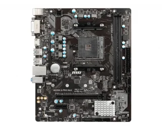 MSI A320M-A PRO MAX Micro-ATX Motherboard – AMD A320 Chipset AM4, DDR4 up to 3200 MHz (OC), Dual-Channel Memory, Realtek® 8111H Gigabit LAN, 1x PCIe 3.0 x16 & 1x PCIe 2.0 x1, 1x M.2 PCIe 3.0 & 4x SATA 6 Gb/s, HDMI & DVI-D Video, 7.1-Channel HD Audio (Realtek ALC892), USB 3.2 Gen1 & USB 2.0 Ports