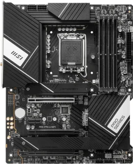 MSI PRO Z790-A WIFI ATX Motherboard – Intel Z790 Chipset LGA1700 for 14th/13th/12th Gen Core CPUs, DDR5 up to 7200+ MHz (OC), Intel Wi-Fi 6E & Bluetooth 5.3, 2.5 Gb Ethernet, 4x M.2 (PCIe 4.0), PCIe 5.0 x16, USB 3.2 Gen2x2 Type-C & Multiple USB Ports, HDMI & DisplayPort
