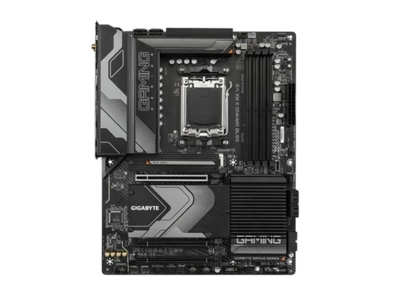 Gigabyte X670 GAMING X AX V2 ATX Motherboard – AMD X670 Chipset, AM5 Socket for Ryzen 7000/8000/9000 Series, DDR5 Dual-Channel up to 8000 MT/s, 4x M.2 (PCIe 5.0 & PCIe 4.0), Wi-Fi 6E & Bluetooth 5.3, Realtek 2.5 GbE LAN, USB 3.2 Gen 2x2 Type-C, HDMI 2.1, PCIe 4.0/3.0 Slots, RGB Fusion – High-Performance Board for Gaming & Content Creation - Featured Image