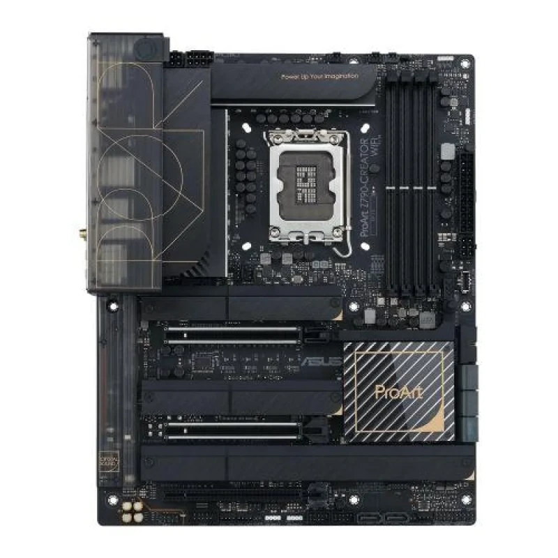 ASUS ProArt Z790-CREATOR WIFI ATX Motherboard – Intel Z790 LGA1700 Socket for 12th/13th/14th Gen Intel Core CPUs, DDR5 Dual-Channel up to 7200+ MT/s, 4x PCIe 4.0 M.2, 2x PCIe 5.0 x16, Thunderbolt 4/USB4, 10 Gb & 2.5 Gb Ethernet, Wi-Fi 6E + Bluetooth 5.3, Dual USB4, HDMI 2.1 & DisplayPort, Robust Power & Creator Connectivity - Featured Image