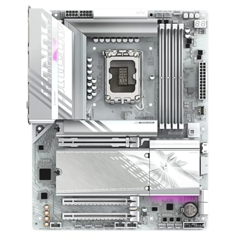 Gigabyte B860 AORUS ELITE WIFI7 ICE ATX Motherboard – Intel B860 LGA1851 Board with Wi-Fi 7 & Bluetooth 5.4, DDR5-9200 (OC) Support up to 256 GB, 3x M.2 (1x PCIe 5.0 & 2x PCIe 4.0), USB4 Type-C, 2.5 GbE LAN, HDMI 2.1 + DisplayPort 2.1, PCIe 5.0 x16, ARGB/RGB Headers & EZ-Latch Design for High-Performance Intel Core Ultra Builds - Featured Image