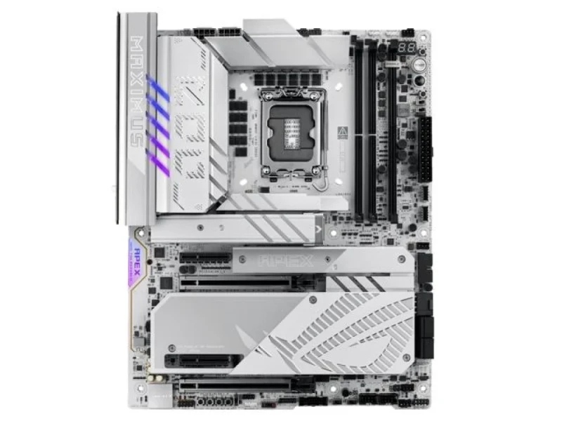 ASUS ROG MAXIMUS Z890 APEX ATX Motherboard – Intel Z890 Chipset, LGA 1851 for Intel Core Ultra, DDR5 9600+ OC Support, Wi-Fi 7 & Bluetooth 5.4, Dual 2.5/5 Gb LAN, ROG SupremeFX ALC4080 7.1 Audio, 2x PCIe 5.0 x16, 6x M.2 (PCIe 5.0/4.0), Thunderbolt 4, USB 3.2/USB-C, AI Overclocking & Cooling - Featured Image