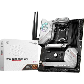MSI MPG B650 EDGE WIFI ATX Motherboard – AMD B650 Chipset, AM5 Socket for Ryzen 9000/8000/7000 Series, DDR5-7800+ OC Support, 4x DIMM, 3x M.2 (Lightning Gen5 & Gen4), 2.5 Gb LAN, Wi-Fi 6E & Bluetooth 5.3, Realtek ALC4080 Audio, PCIe 4.0 x16, USB 3.2 Gen2x2 & USB-C