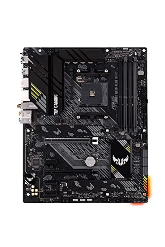 ASUS TUF GAMING B550-PLUS (Wi-Fi) AM4 ATX Motherboard – AMD B550 Chipset, Dual-Channel DDR4 up to 4800 MT/s, 2x M.2 & 6x SATA Storage, PCIe 4.0 x16, Intel Wi-Fi 6 (802.11ax) & Bluetooth, 2.5 Gb Ethernet, USB 3.2 Gen2 Type-C & Type-A, DisplayPort & HDMI I/O – Durable Gaming Build Board - Featured Image