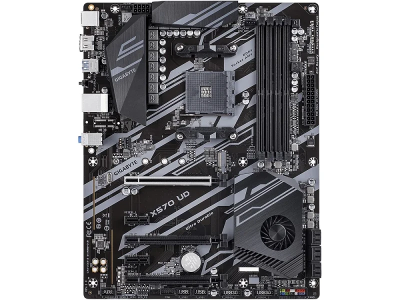 Gigabyte X570 UD ATX Motherboard – AMD X570 Chipset, AM4 Socket, DDR4 Dual-Channel up to 4733 MHz (OC), 6x SATA3 & PCIe 4.0 M.2, Ultra Durable 10+2 VRM, Realtek ALC887 Audio, Realtek Gigabit LAN, HDMI 2.0, Q-Flash Plus for Gaming & Productivity PCs - Featured Image