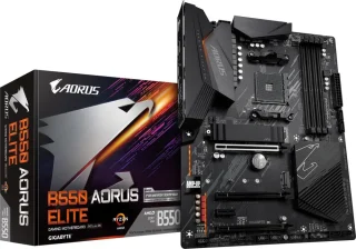GIGABYTE B550 AORUS ELITE ATX Motherboard – AMD B550 Chipset AM4 for Ryzen 5000 Series, DDR4-4733+MHz Dual-Channel, 4x DIMM, PCIe 4.0 x16, 2x M.2 & 4x SATA3 Storage, Realtek 2.5Gb LAN, USB 3.2 Gen2/Gen1, HDMI 2.1 & DisplayPort, RGB Fusion 2.0 & Advanced Thermal Heatsinks