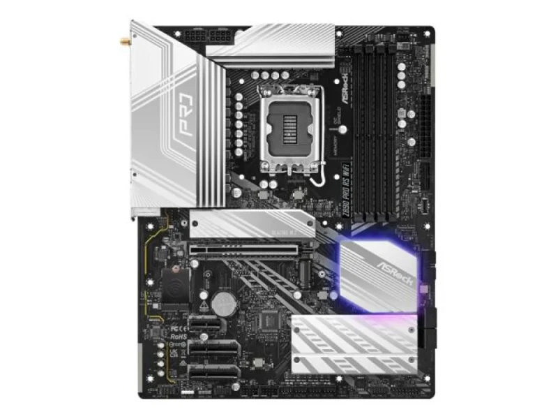 ASRock Z890 Pro RS WiFi ATX Motherboard – Intel Z890 LGA1851 for Intel Core Ultra Series 2 CPUs, DDR5-9066+MHz Support, 4x DIMM Up to 256 GB, PCIe 5.0 x16 & Multiple M.2 Slots, 2.5 Gb LAN, Wi-Fi 6E & Bluetooth 5.3, Dual Thunderbolt 4, Realtek ALC897 7.1 Audio, HDMI 2.1 & DisplayPort 1.4 - Featured Image