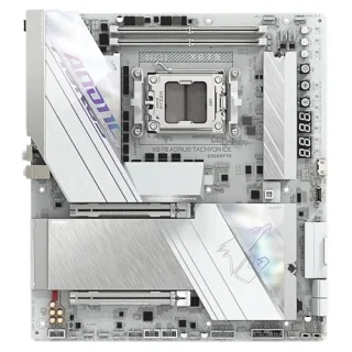 Gigabyte X870 AORUS TACHYON ICE AMD AM5 Extended ATX Motherboard – AMD X870 Chipset, Dual-Channel DDR5 up to 9600 MT/s, 18+2+2 Digital VRM, 3x M.2 (1x PCIe 5.0 + 2x PCIe 4.0), Wi-Fi 7 & Bluetooth 5.4, USB4 & 5 GbE LAN, Realtek ALC1220 Audio – High-Performance PC Build