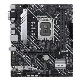 ASUS PRIME H610M-A D4-CSM LGA1700 Micro-ATX Motherboard – Intel H610 Chipset, Supports 12th-14th Gen Intel Core/Pentium/Celeron, DDR4 up to 3200 MT/s, Dual M.2 & SATA 6 Gb/s, PCIe 4.0 x16 & PCIe 3.0 x1, Intel 1 Gb LAN, HDMI 2.1/DisplayPort/VGA I/O, USB 3.2 Gen2 & USB 2.0 Ports, Aura Sync Headers