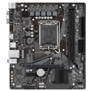 Gigabyte H610M H V2 Intel H610 LGA1700 microATX Motherboard – Supports 12th/13th/14th Gen Intel CPUs, 2x DDR5 up to 5600 MHz, 1x PCIe 4.0 x16, 1x M.2 PCIe 3.0, Realtek 7.1 Audio, Gigabit LAN, SATA III, USB 3.2 Gen1, PS/2, HDMI/D-Sub/DP Outputs, UEFI BIOS, Micro-ATX Form Factor