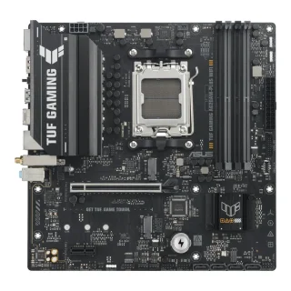 ASUS TUF GAMING A620AM-PLUS WIFI AMD A620A AM5 Micro-ATX Motherboard – DDR5 7600+ OC Support (4x DIMM up to 256 GB), 1x PCIe 4.0 x16, Dual M.2 PCIe 4.0 Slots, Realtek 2.5 Gb Ethernet, Wi-Fi 6 & Bluetooth 5.3, HDMI + 2x DisplayPort, USB 10/5 Gbps Type-A/C, Aura Sync RGB, Q-Latch & BIOS FlashBack