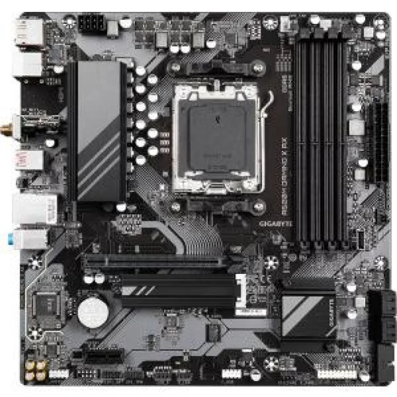 Gigabyte A620M GAMING X AX AMD A620 AM5 Micro-ATX Motherboard – Socket AM5 for Ryzen 7000/8000/9000, DDR5 up to 8000 MT/s (4x DIMM), PCIe 4.0 x16 & PCIe 3.0 x1, 1x M.2 PCIe 4.0, 4x SATA 6 Gb/s, Realtek GbE LAN, Wi-Fi 6E & Bluetooth 5.2, HDMI 2.1 & DisplayPort, USB 3.2 Gen2/Ax Type-A/C I/O, Q-Flash Plus & PCIe EZ-Latch - Featured Image