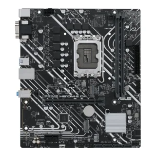 ASUS PRIME H610M-E D4 Micro-ATX Intel H610 Motherboard – LGA1700 for 14th/13th/12th Gen Intel CPUs, Dual-Channel DDR4-3200, 2x M.2 & 4x SATA6G, PCIe 4.0 x16 + PCIe 3.0 x1, Realtek Gigabit LAN, HDMI 2.1 + DisplayPort + VGA, USB 3.2 Gen1 & USB 2.0 Ports