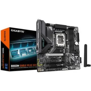 Gigabyte B860M EAGLE PLUS Wi-Fi 6E Micro-ATX Intel B860 Motherboard – LGA1851 for Intel Core Ultra, DDR5 Up to 9066 MHz OC, 4x DIMM, PCIe 5.0 & PCIe 4.0 Expansion, 2x M.2 & 4x SATA III, 2.5 GbE LAN, Intel Wi-Fi 6E & Bluetooth 5.3, HDMI + DisplayPort, USB-C & USB 3.2