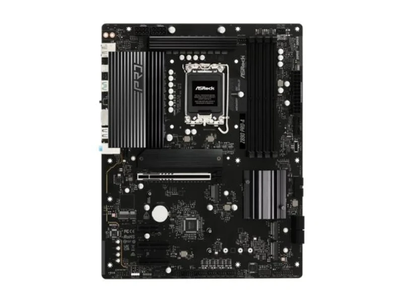 ASRock Z890 Pro-A WiFi Intel Z890 ATX Motherboard – LGA1851 Socket, DDR5 Up to 9066+ MHz, 4 DIMM Slots, PCIe 5.0 x16 + Multiple M.2 & SATA, 2.5G LAN + Wi-Fi 6E, Thunderbolt 4, HDMI & DisplayPort I/O - Featured Image
