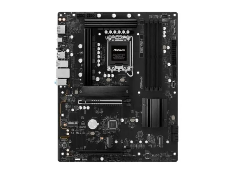 ASRock B860 Pro-A Intel B860 ATX Motherboard – LGA 1851 Socket for Intel Core Ultra Series 2 CPUs, DDR5 (up to 8666+ MT/s), 4x DIMM Slots, PCIe 5.0 x16 + PCIe 4.0 x16, 3x M.2 Slots, 4x SATA III, 2.5 Gb LAN, Realtek ALC897 7.1 Audio, HDMI & DisplayPort, USB-C & USB-A Ports - Featured Image