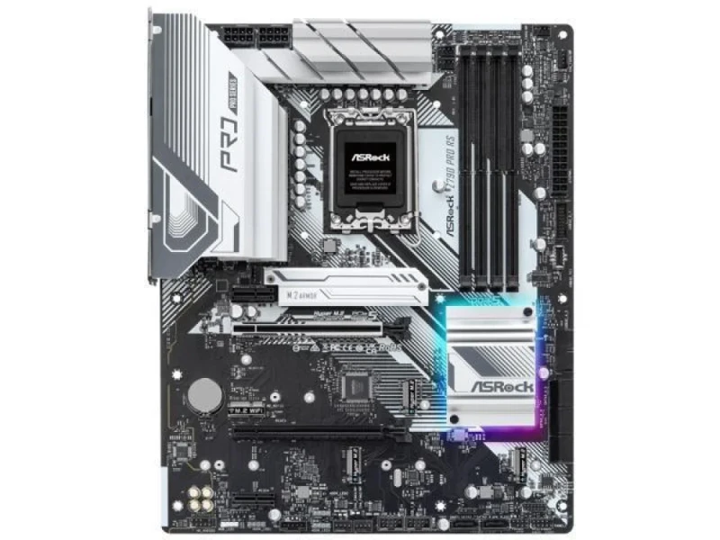 ASRock Z790 Pro RS Intel ATX Motherboard – Intel Z790 chipset, LGA1700 socket for 14th/13th/12th Gen Core CPUs, 4x DDR5 DIMM up to 7200+ OC, PCIe 5.0 & 4.0 x16, 4x M.2 slots & 8x SATA3, Realtek 2.5 Gb LAN, HDMI & DisplayPort, USB 3.2 Gen2x2 Type-C, 7.1 HD Audio – high-performance platform for gaming, creator and workstation builds - Featured Image