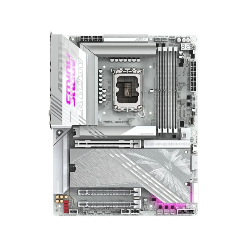 Gigabyte Z890 AORUS ELITE X ICE Intel Z890 ATX Motherboard – LGA1851 Socket for Intel Core Ultra Series, DDR5 up to 9500 MT/s, 5x M.2 (PCIe 5.0 & PCIe 4.0), PCIe 5.0 x16, Wi-Fi 7 (802.11be), 2.5 GbE LAN, Thunderbolt 4 USB-C, Realtek ALC1220 HD Audio, HDMI & USB 3.2/USB4 Connectivity - Featured Image