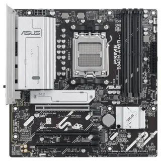 ASUS PRIME B840M-A WIFI AMD B840 Micro-ATX Motherboard – Socket AM5 for Ryzen 7000/8000/9000 Series, DDR5 Memory Support, 3x M.2 (PCIe 4.0 & PCIe 3.0), 4x SATA III, Realtek 2.5Gb LAN, Wi-Fi 6E & Bluetooth 5.3, USB 10Gbps Type-A & USB 5Gbps Type-C, HDMI & Dual DisplayPort Outputs, Micro-ATX Form Factor