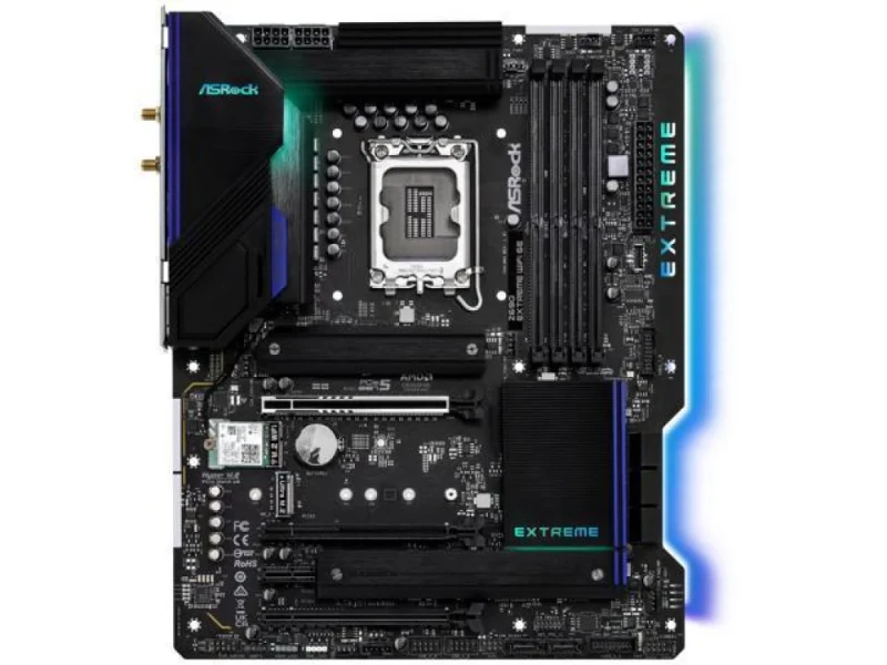 ASRock Z690 Extreme WiFi 6E Intel Z690 ATX Motherboard – LGA1700 for 12th/13th/14th Gen Intel CPUs, DDR4 Dual-Channel up to 5333+ (OC), 4x DIMM, PCIe 5.0/4.0/3.0, 8x SATA3, 3x M.2, 802.11ax Wi-Fi 6E & Bluetooth 5.x, 2.5G & Gigabit LAN, HDMI & DisplayPort, Realtek ALC1220 Audio - Featured Image