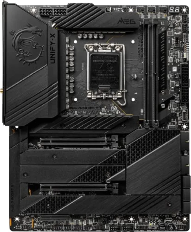 MSI MEG Z690 UNIFY-X ATX Gaming Motherboard – Intel Z690, LGA1700, Dual DDR5-6800+ OC Memory, 19+2 Phase Power, PCIe 5.0 x16, 5x M.2, Dual 2.5G LAN, Wi-Fi 6E & Bluetooth 5.2, Realtek ALC4080 7.1 Audio, USB 3.2 Gen2x2 20Gbps - Featured Image