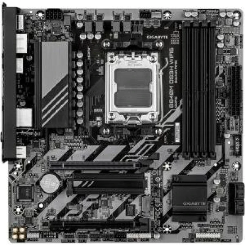 Gigabyte B840M DS3H WIFI6 AMD AM5 Micro-ATX Motherboard – B840 Chipset, Socket AM5 for Ryzen 7000/8000/9000 Series, DDR5-8200+ OC, 4x DIMM, 2x PCIe 4.0 M.2, 1x PCIe x16, Dual Display (HDMI & 2x DP), 2.5 GbE LAN, Wi-Fi 6 & Bluetooth 5.3, USB 3.2 Gen1, Realtek HD Audio - Featured Image
