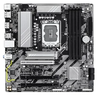 Gigabyte B860M DS3H Micro-ATX Motherboard – Intel B860 Chipset, LGA1851 Socket for Intel Core Ultra CPUs, DDR5-9066+ OC Memory, 4x DIMM, PCIe 5.0 x16 & PCIe 4.0 M.2, Dual M.2 NVMe, 2.5 GbE LAN, 2x DisplayPort 2.1 & HDMI 2.1, USB 3.2 Gen2 & USB 3.2/Gen1 I/O, Realtek ALC897 7.1 Audio