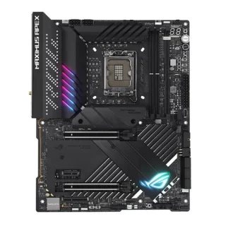 ASUS ROG MAXIMUS Z690 APEX ATX Gaming Motherboard – Intel Z690 Chipset, LGA1700 Socket for 12th/13th/14th Gen Intel Core CPUs, 24+0 Power Stages, DDR5 Memory, Dual DIMM, 5x M.2 NVMe Slots, PCIe 5.0 x16, Intel 2.5 Gb LAN, Wi-Fi 6E, USB 3.2 Gen2x2 Type-C, Aura Sync RGB, AI Overclocking & Cooling