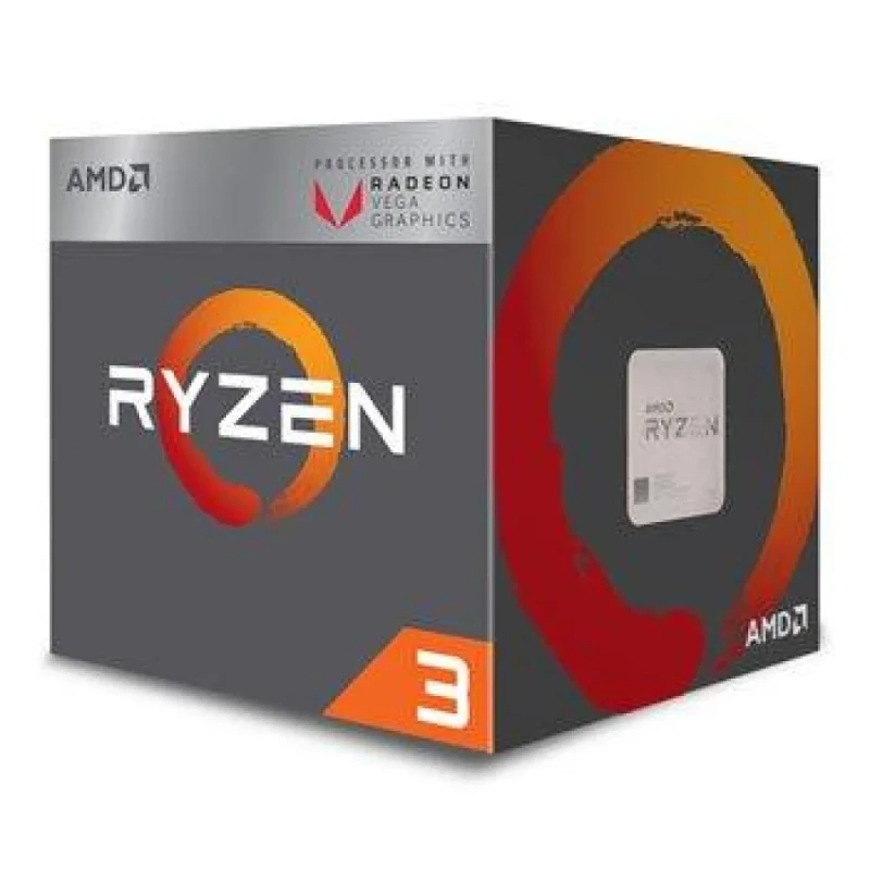 AMD Ryzen 3 2200G 4-Core / 4-Thread Desktop APU 3.5 GHz Base (3.7 GHz Boost) AM4 Socket, Radeon Vega 8 Integrated Graphics, 65 W TDP, 4 MB L3 Cache, DDR4-2933 Support, Includes AMD Wraith Stealth Cooler – Value Gaming & Everyday Processor - Featured Image