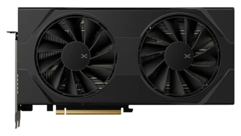 XFX Radeon RX 9060 XT Swift OC 8GB GDDR6 Dual-Fan Graphics Card – AMD RDNA 4 Radeon RX 9060 XT, 8 GB 20 Gbps VRAM, 128-bit Bus, Boost ~3320 MHz, PCIe 5.0 x16, Black Dual Fan Cooler, HDMI 2.1 + 2x DisplayPort 2.1, 270 mm 2-Slot Gaming GPU - Featured Image