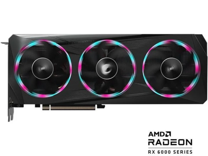 Gigabyte AORUS ELITE Radeon RX 6750 XT 12GB Black/Gray 296 mm Graphics Card – AMD Radeon RX 6750 XT GPU, 12 GB GDDR6 192-bit Memory, PCIe 4.0 x16, WINDFORCE 3X Triple-Fan Cooling, 2x HDMI 2.1 & 2x DisplayPort 1.4a Outputs, Boost up to ~2623 MHz, 3-Slot Black/Gray PCIe GPU for 1440p Gaming & Creator Builds - Featured Image